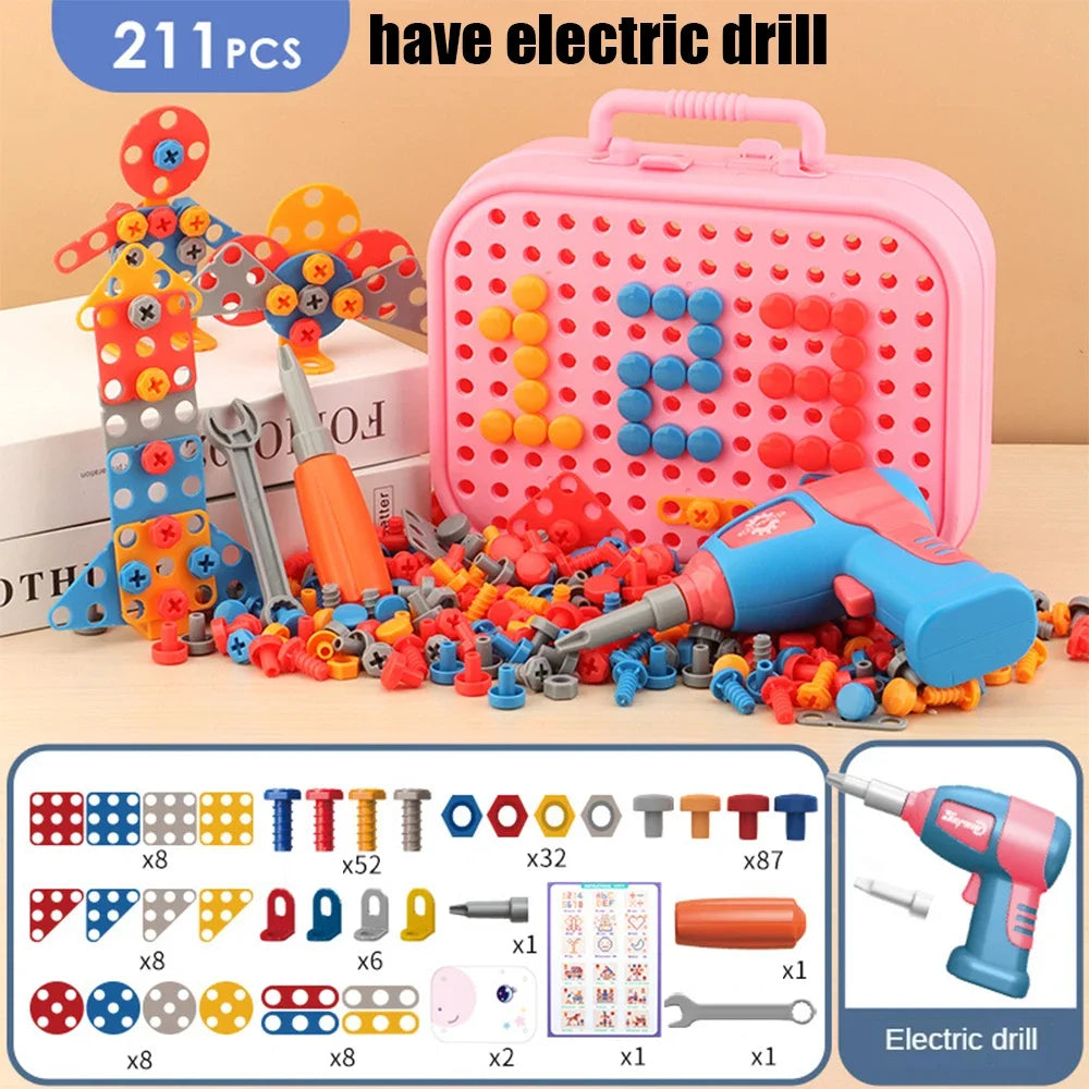DIY Junior Tool Set with Electric Drill – Educational Build-and-Fix Toy