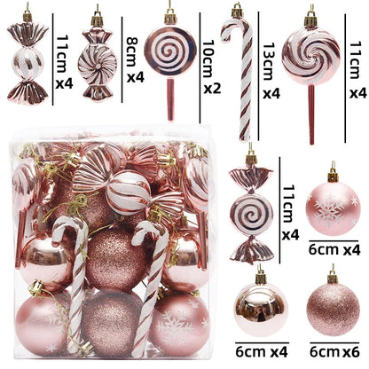 Festive Sparkle Christmas Baubles – Tree Decorations (29/36/40pcs)