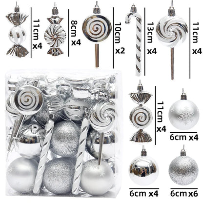 Festive Sparkle Christmas Baubles – Tree Decorations (29/36/40pcs)