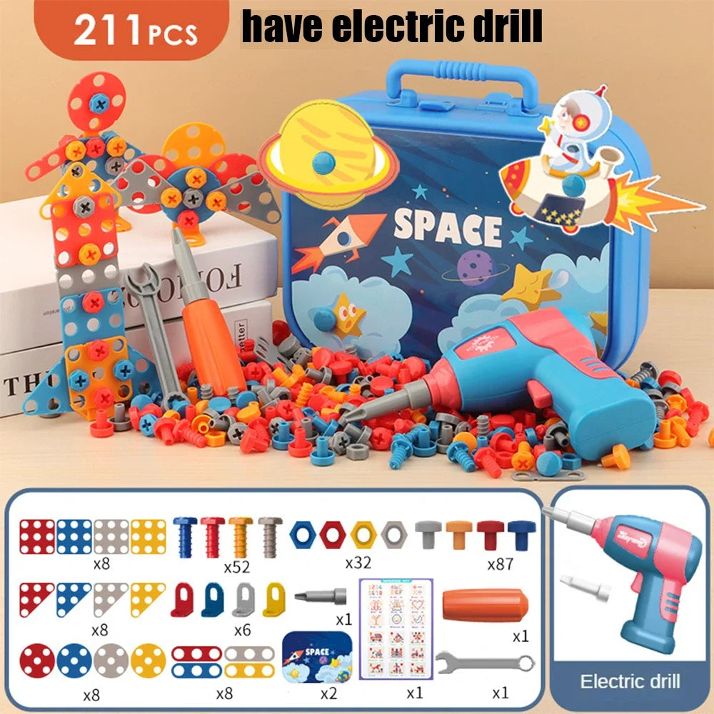 DIY Junior Tool Set with Electric Drill – Educational Build-and-Fix Toy