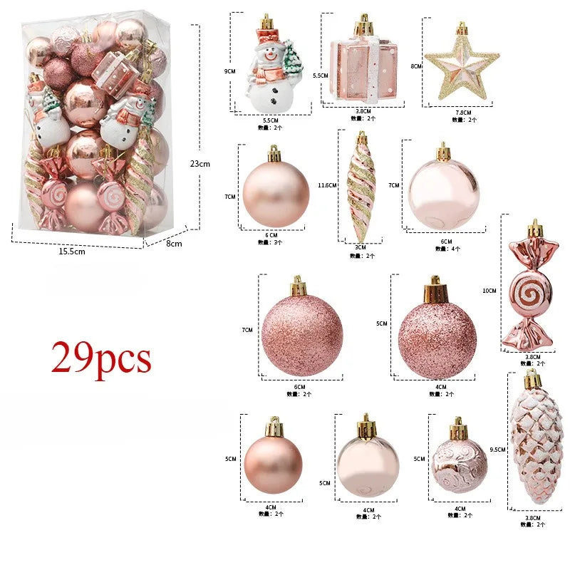 Festive Sparkle Christmas Baubles – Tree Decorations (29/36/40pcs)