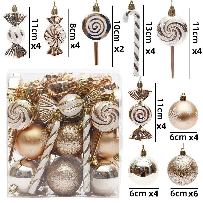 Festive Sparkle Christmas Baubles – Tree Decorations (29/36/40pcs)