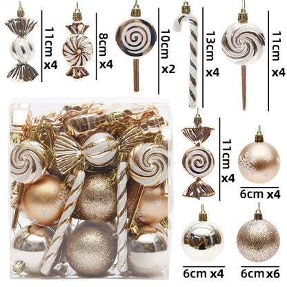 Festive Sparkle Christmas Baubles – Tree Decorations (29/36/40pcs)