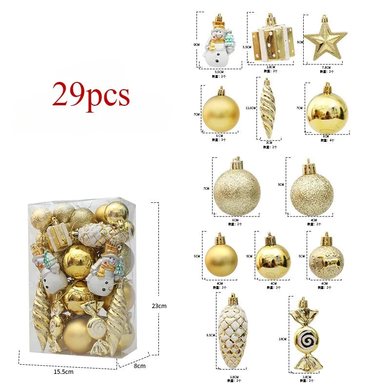 Festive Sparkle Christmas Baubles – Tree Decorations (29/36/40pcs)
