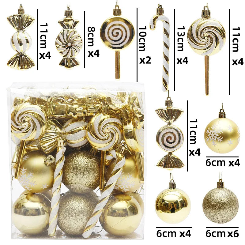Festive Sparkle Christmas Baubles – Tree Decorations (29/36/40pcs)