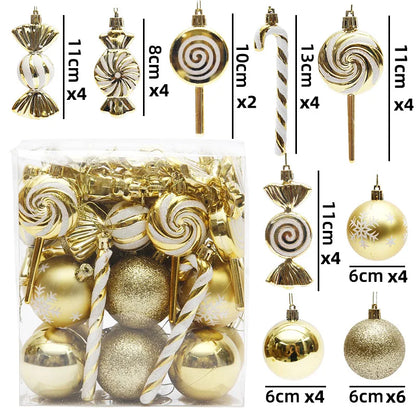 Festive Sparkle Christmas Baubles – Tree Decorations (29/36/40pcs)