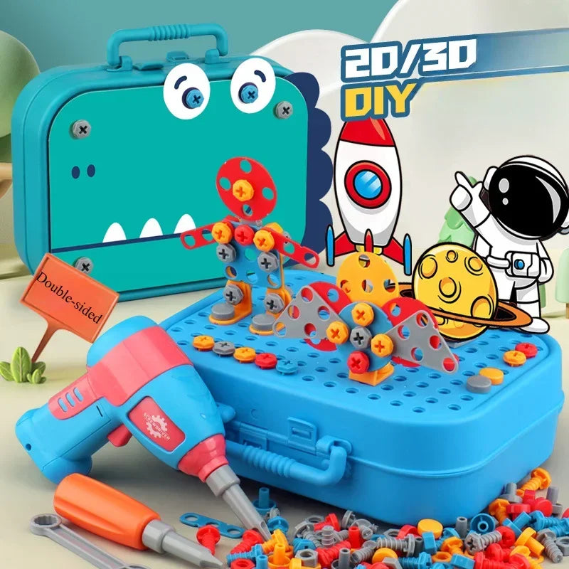 DIY Junior Tool Set with Electric Drill – Educational Build-and-Fix Toy