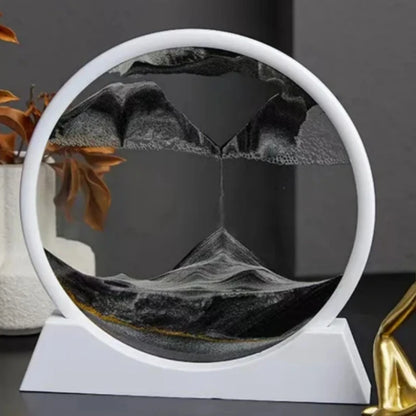 Serene Motion: Flowing Sand Art Sculpture for Tranquil Spaces