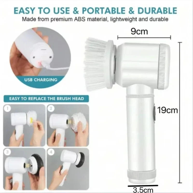 Mijia Bathroom Spin Scrubber – Versatile Electric Cleaning Brush with USB Charging