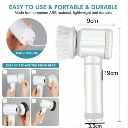 Mijia Bathroom Spin Scrubber – Versatile Electric Cleaning Brush with USB Charging