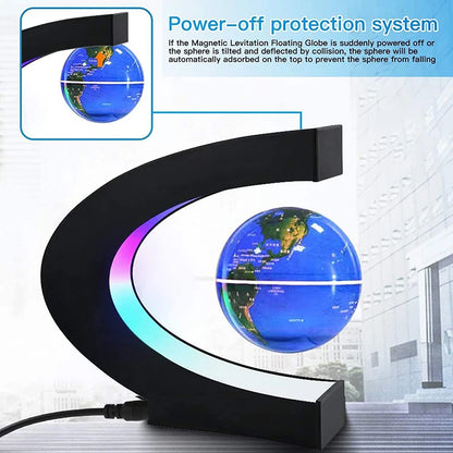 Magnetic Floating Globe LED Lamp – World Map Light
