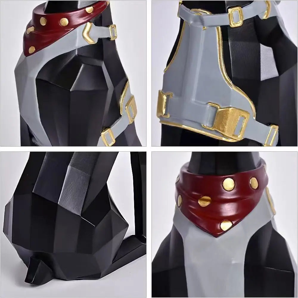 29cm Resin Doberman Storage Tray – Luxury Living Room Decor for Dog Lovers