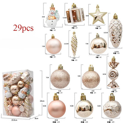 Festive Sparkle Christmas Baubles – Tree Decorations (29/36/40pcs)