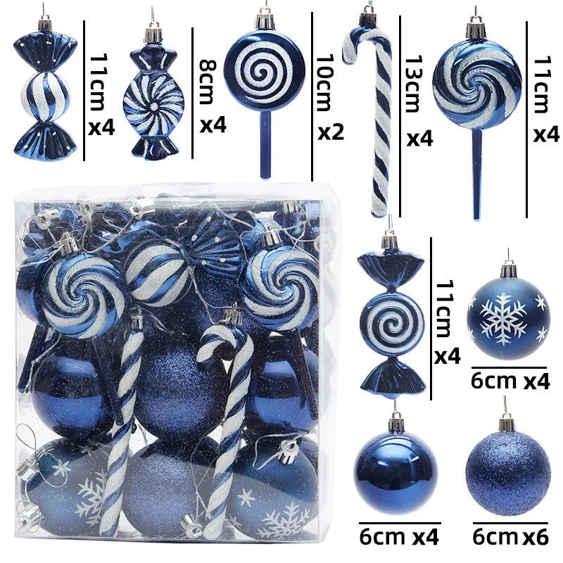 Festive Sparkle Christmas Baubles – Tree Decorations (29/36/40pcs)