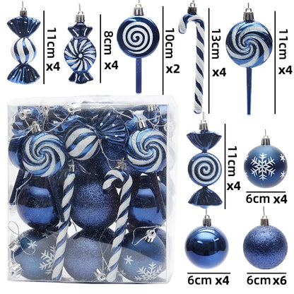 Festive Sparkle Christmas Baubles – Tree Decorations (29/36/40pcs)