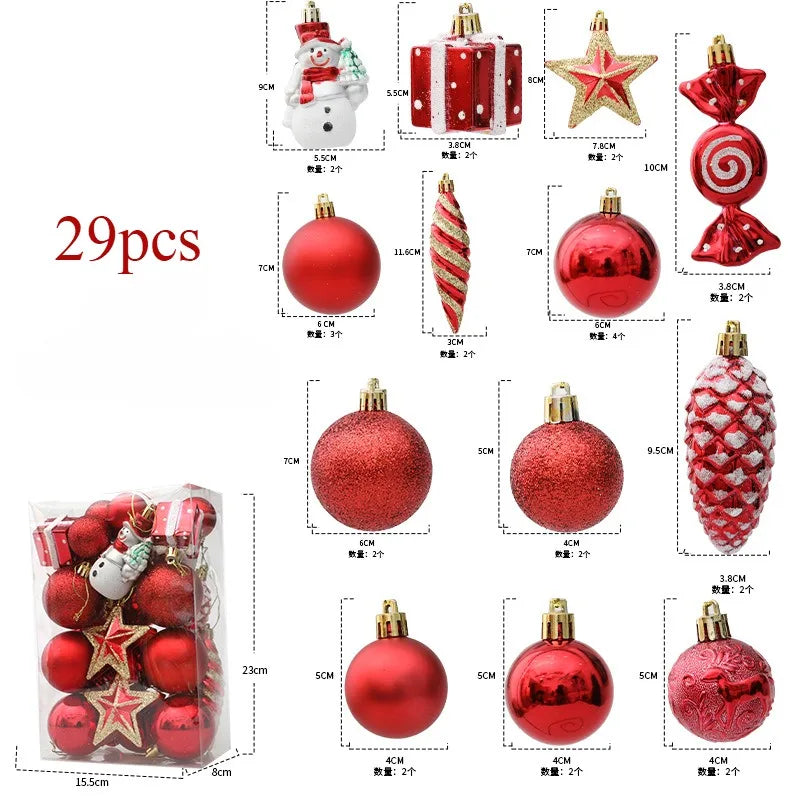Festive Sparkle Christmas Baubles – Tree Decorations (29/36/40pcs)