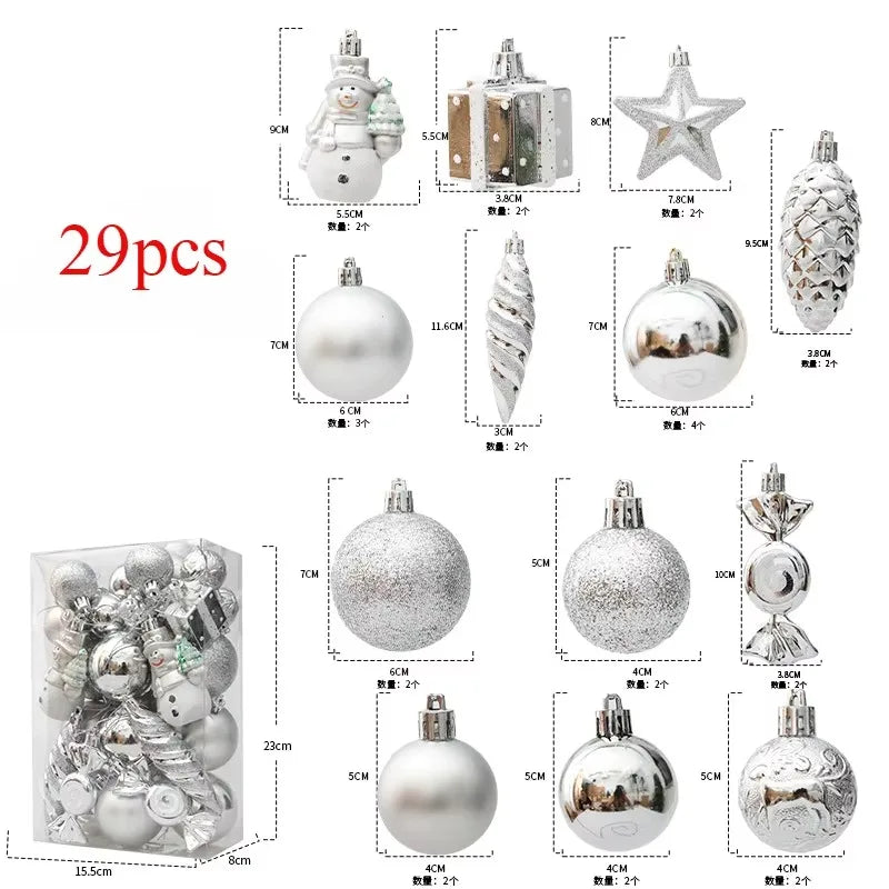 Festive Sparkle Christmas Baubles – Tree Decorations (29/36/40pcs)