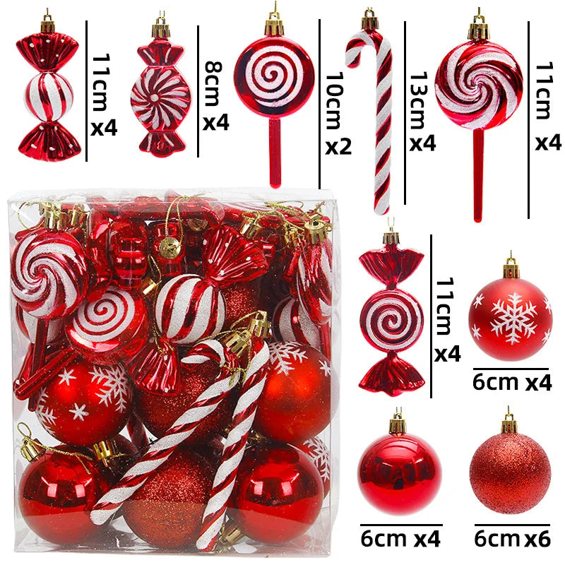 Festive Sparkle Christmas Baubles – Tree Decorations (29/36/40pcs)